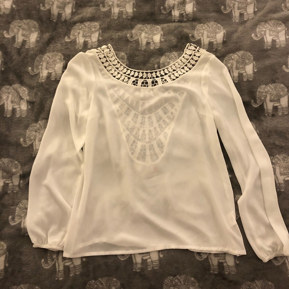 White sheer blouse